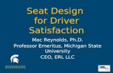 Car seat design for driver satisfaction