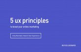 5 UX Principles to boost your online marketing
