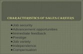 Characteristics of sales careers