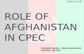 Role of Afghanistan in CPEC