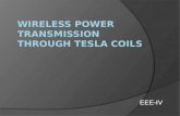 Wireless Power Transmission through TESLA COILS