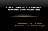 Limbal stem cell Deficiency; amniotic membrane transplantation