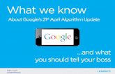 What we know: Google's 21st April mobile algorithm update