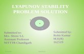 LYAPUNOV STABILITY PROBLEM SOLUTION