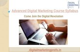 Advance Digital Marketing Courses Details And Syllabus