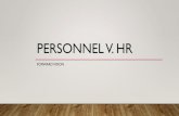 Personnel v HR