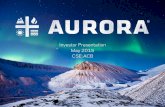 Aurora Cannabis Investor Presentation