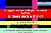 UK Copyright Policy and the Impact of EU-Level Reform: Is There such a Thing? (Eleonora Rosati)