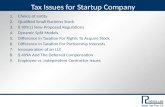 Tax Issues for Startup Company