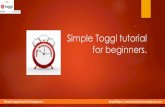 Simple toggl tutorial for beginners.