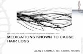 Medications That Cause Hair Loss - Dr. Alan Bauman
