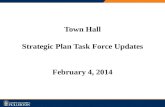 Town Hall Strategic Plan Task Force Updates February 4, 2014.