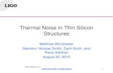 Thermal Noise in Thin Silicon Structures