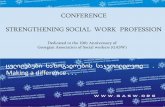 SOCIAL WORK EDUCATION: INTERNATIONAL AND LOCAL PERSPECTIVE Shorena Sadzaglishvili, PhD, MSW Ilia State University Head of Master and Doctoral Programs.
