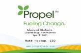 Advanced Biofuels Leadership Conference April 2011 Matt Horton, CEO .