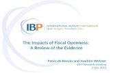 The Impacts of Fiscal Openness: A Review of the Evidence Paolo de Renzio and Joachim Wehner GIFT Stewards meeting 2 Dec 2015.
