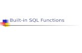Built-in SQL Functions. 2 Type of Functions Character Functions returning character values returning numeric values Numeric Functions Date Functions Conversion.