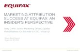 Confidential and Proprietary MARKETING ATTRIBUTION SUCCESS AT EQUIFAX: AN INSIDER’S PERSPECTIVE Terry Griffin, Senior Marketing Officer, Equifax Manu Mathew,