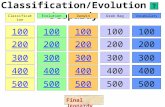 Classification/Evolution Jeopardy