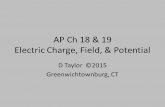 AP Ch 18 & 19 Electric Charge, Field, & Potential D Taylor ©2015 Greenwichtownburg, CT.