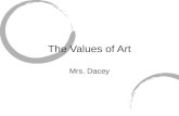 The Values of Art Mrs. Dacey.