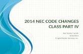 2014 NEC Code Changes Class Part IV