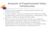 Analysis of Experimental Data; Introduction