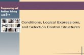 1 Conditions, Logical Expressions, and Selection Control Structures.