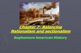 Chapter 7- Balancing Nationalism and sectionalism Sophomore American History.