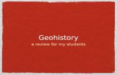 Geohistory a review for my students. Time period? (name of)