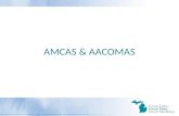 AMCAS & AACOMAS. Centralized Application Services Collect Primary Application Collect All Official Transcripts Collect MCAT Scores Verify Academic Records.