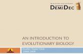 An Introduction to EVOLUTIONARY BIOLOGY