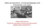 Video production, visual pedagogy and threshold concepts Angus Macdonald Centre for Academic Practice Enhancement MIDDLESEX UNIVERSITY.