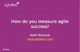 #meten How do you measure agile success? Keith Richards .