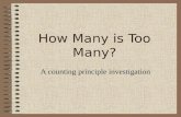 How Many is Too Many? A counting principle investigation.
