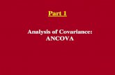 Part 1 Analysis of Covariance: ANCOVA. Analysis of Covariance ANCOVA Like an analysis of variance in which one or more variables (called covariates) have.