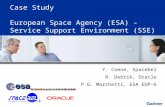 Case Study European Space Agency (ESA) - Service Support Environment (SSE) Y. Coene, Spacebel R. Dobrik, Oracle P.G. Marchetti, ESA EOP-G.