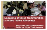 + Engaging Diverse Communities with Video Voice Advocacy Maria José Diaz, Zelia Gonzalez, California Walks Youth Leaders.