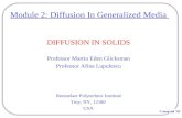 © meg/aol ‘02 Module 2: Diffusion In Generalized Media DIFFUSION IN SOLIDS Professor Martin Eden Glicksman Professor Afina Lupulescu Rensselaer Polytechnic.