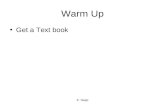 Warm Up Get a Text book E. Napp. A Centrally Planned Economy In this lesson, students will identify characteristics of a centrally planned economy. Students.