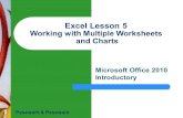 1 Excel Lesson 5 Working with Multiple Worksheets and Charts Microsoft Office 2010 Introductory Pasewark & Pasewark.