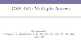 CSE 461: Multiple Access Homework: Chapter 2, problems 1, 8, 12, 18, 23, 24, 35, 43, 46, and 58.