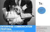 To, ENTERPRISE COMMUNICATION PROPOSAL Business communication over email and mobile SUSSU Submitted by, netCORE Solutions Pvt Ltd 8th floor, Peninsula Towers,