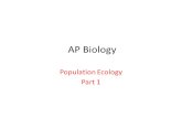Population Ecology Part 1