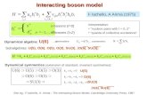 Interacting boson model s-bosons (l=0) d-bosons (l=2) Interpretation: “nucleon pairs with l = 0, 2” “quanta of collective excitations” Dynamical algebra: