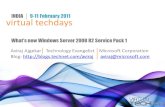 Virtual techdays INDIA │ 9-11 February 2011 virtual techdays What's new Windows Server 2008 R2 Service Pack 1 Aviraj Ajgekar │ Technology Evangelist │