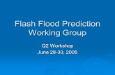Flash Flood Prediction Working Group Q2 Workshop June 28-30, 2005.