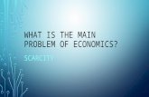 WHAT IS THE MAIN PROBLEM OF ECONOMICS? SCARCITY. IN A COMMAND ECONOMY--? GOVERNMENTS MAKE ALL ECONOMIC DECISIONS.