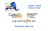 .. CRB/FEH/Questar III Distance Learning Project Teacher Survey 2008– 2009 School Year BOCES Distance Learning Program Quality Access Support.