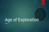 Age of Exploration GOAL 1. What is the Age of Exploration?  The Age of Exploration is a time period when people from Europe became interested in exploring.